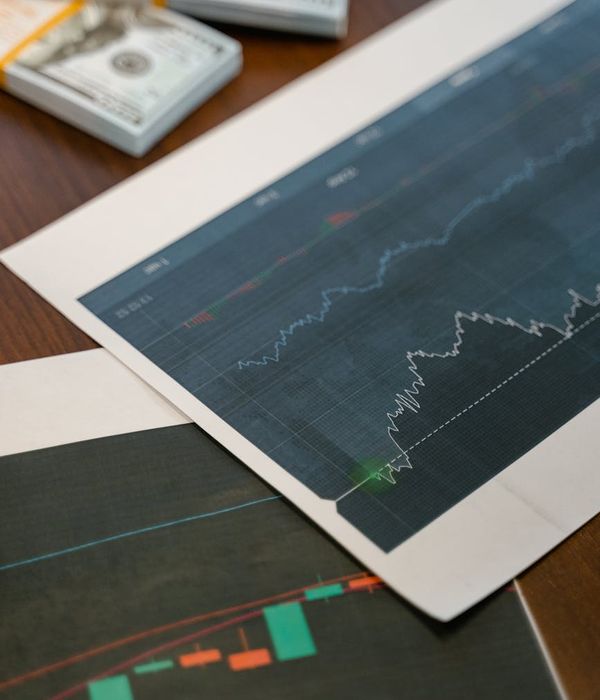 Financial dashboard showing cash flow predictions and analytics charts